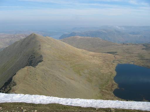 13_09-1.jpg - Red Tarn and Swirral Edge. The jet propelled duck was seen shortly afterwards crossing the Tarn.